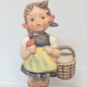 Hummel Goebel “Sister” #98/0 Girl With Basket & Flower West Germany 5.5" tall